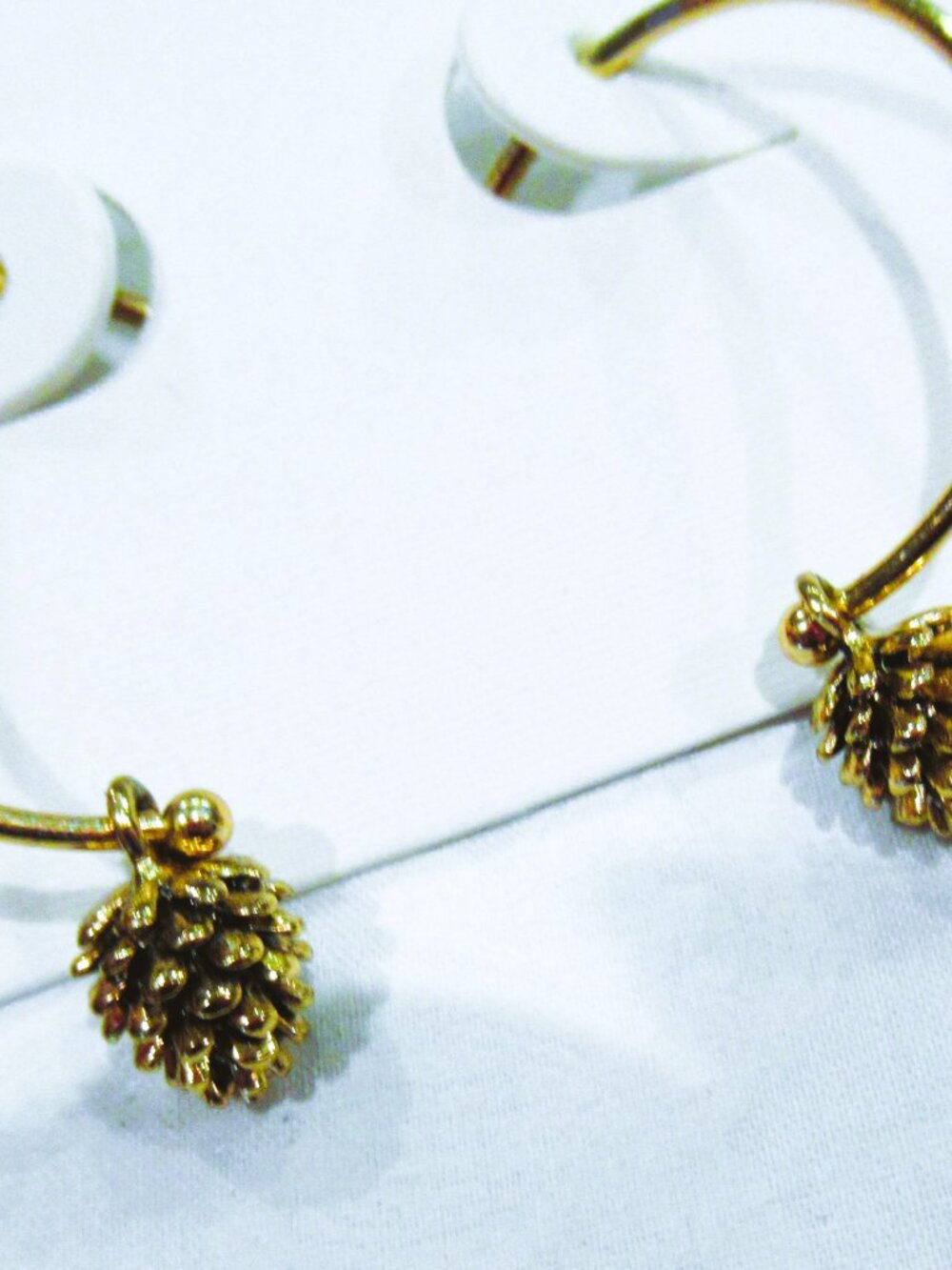 Pinecone earrings, hoops, NWT